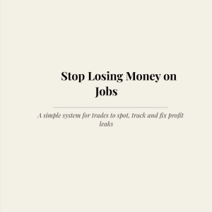Stop Losing Money on Jobs System